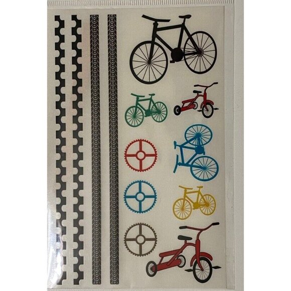 Piggy Tales Alphabet Stickers & Bicycles Rub Ons Card Making Scrapbooking - Picture 4 of 6